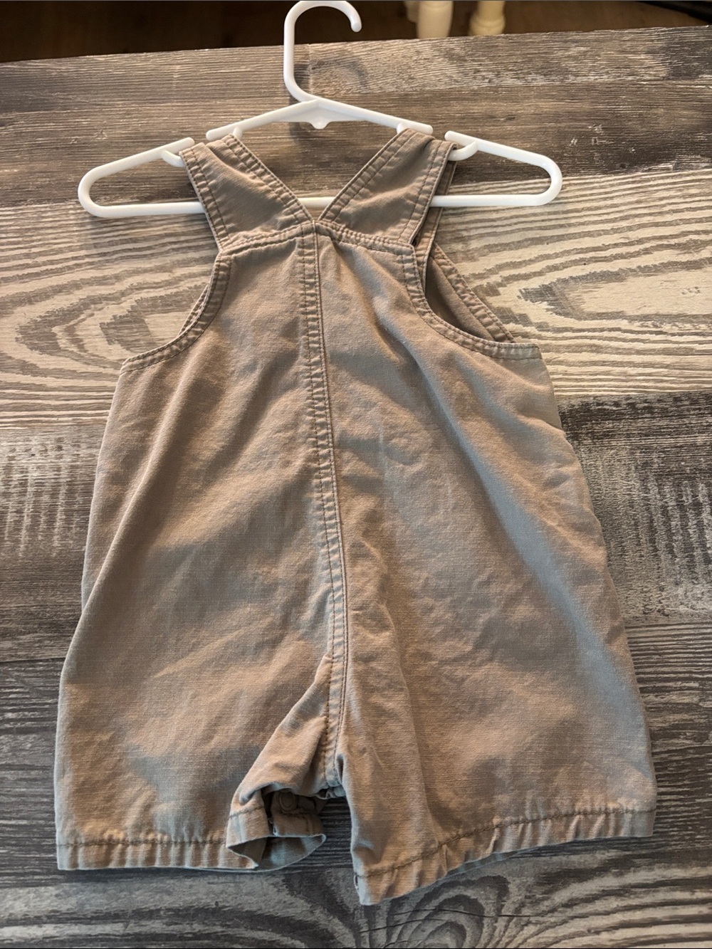 Carter's Tan Short Overalls with Crab Embroidery - Picture 4 of 4